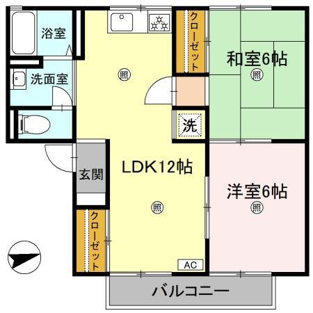 セジュールかもべの間取り