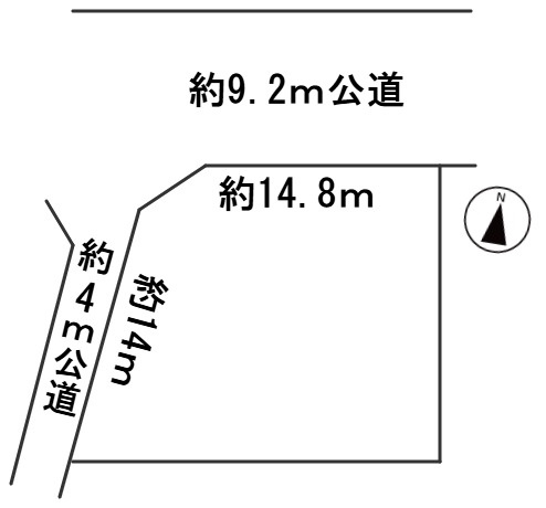 ６６５９４　岐阜市長良土地の区画図