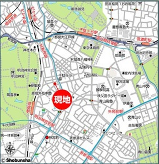 BM原宿ビルの地図