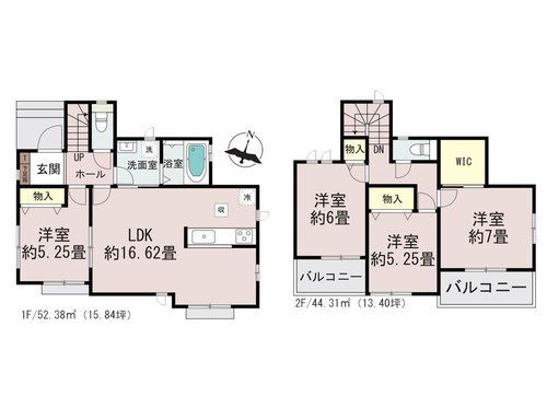 春日井市六軒屋町1312番(全1棟)の間取り