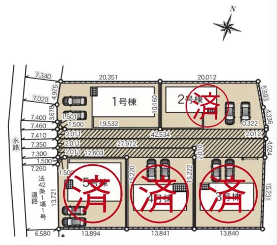 千曲市戸倉第６の区画図