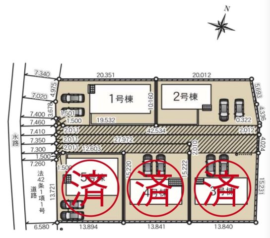 千曲市戸倉第６の区画図
