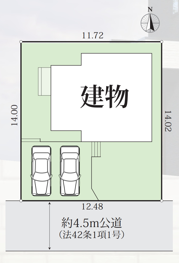 横浜市金沢区東朝比奈2丁目　新築戸建【仲介手数料無料】カースペース2台の区画図