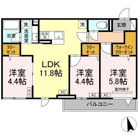 セレスティア東葛西Ⅵの間取り