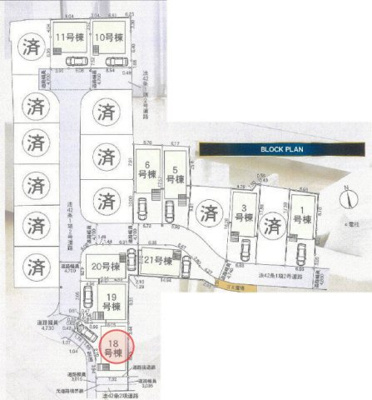 【区画図】 | クレイドルガーデン枚方市長尾峠町第３ | 区画図