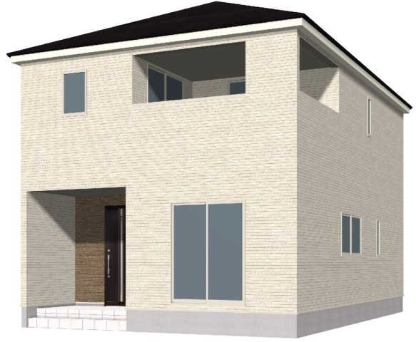 安曇野市三郷明盛（第2）の外観パース