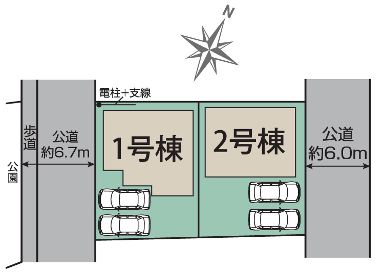 狭山台4丁目 戸建て2号棟の区画図