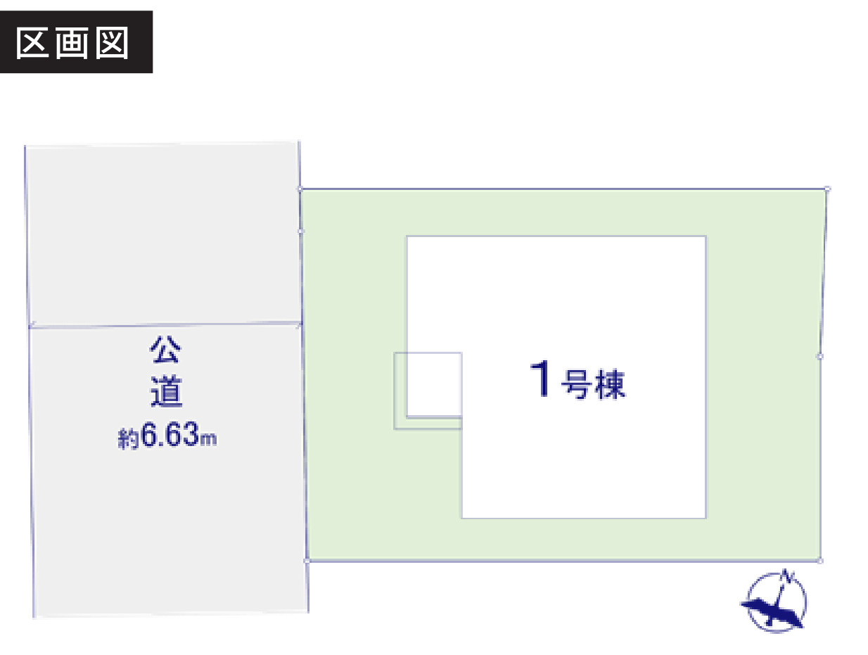 横浜市港北区高田西3丁目 新築戸建て【仲介手数料無料】の区画図