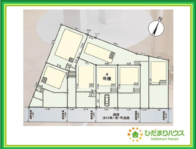郡山市菜根第8　4号棟の区画図|閑静な住宅地で叶える穏やかな新生活☆彡