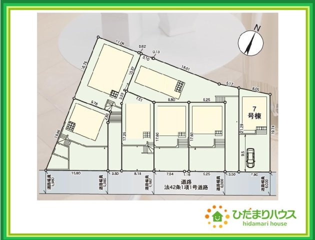 郡山市菜根第8　7号棟の区画図|平日・夜間もご案内可能(^^♪お気軽にお問い合わせくださいませ!(^^)!