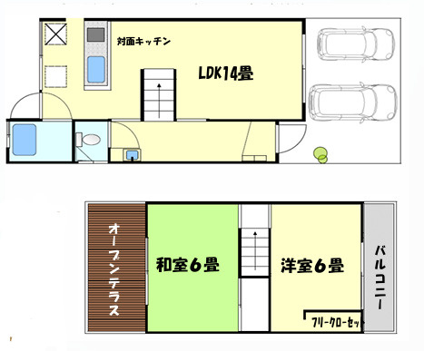 星田１丁目リノベ戸建の間取り