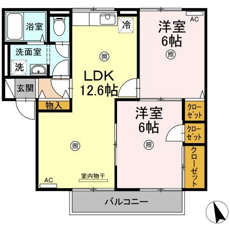 【間取り】 | パストラル米原Ｂ棟
