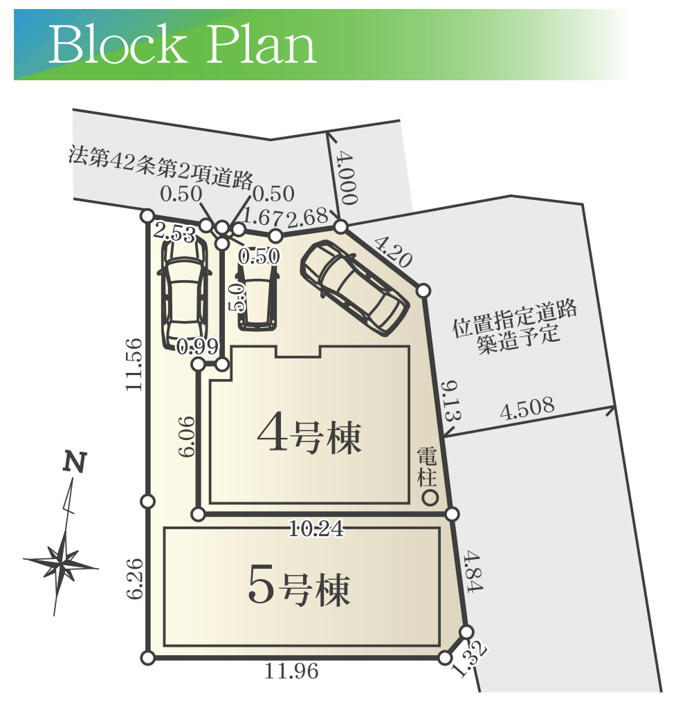 横浜市磯子区森６丁目 新築戸建て【仲介手数料無料】の区画図