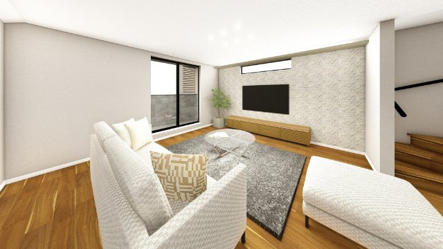 【完成予想図】 | 大井6丁目＿売地A区画 | 建物プラン例（A号地）リビング