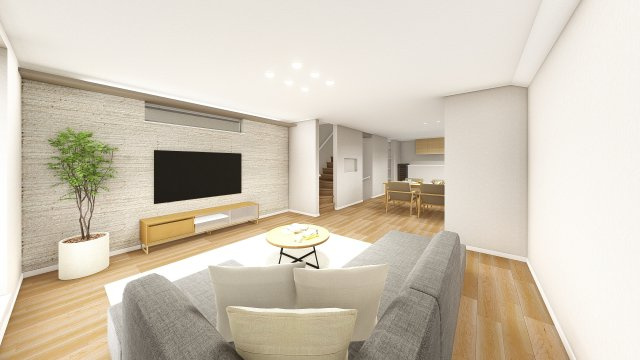【完成予想図】 | 大井6丁目＿売地B区画 | 建物プラン例（B号地）リビング