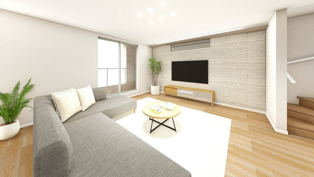 【完成予想図】 | 大井6丁目＿売地B区画 | 建物プラン例（B号地）リビング