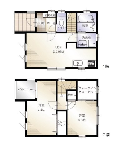 FP戸建賃貸黒鳥町の間取り