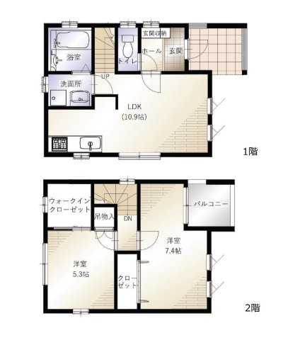 FP戸建賃貸黒鳥町の間取り