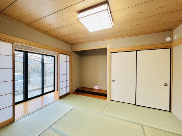 太田市新田市野井町の和室|玄関横の和室は、急な来客にも対応できます。