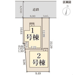 リーブルガーデン伊丹市西野7期の区画図