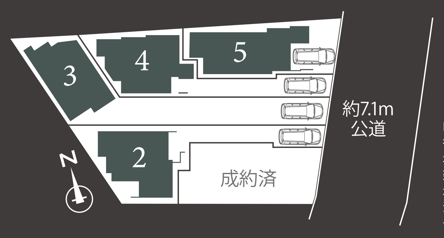 横浜市南区平楽 新築戸建て【仲介手数料無料】の区画図