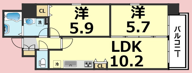 【間取り】 | パークフラッツ尼崎