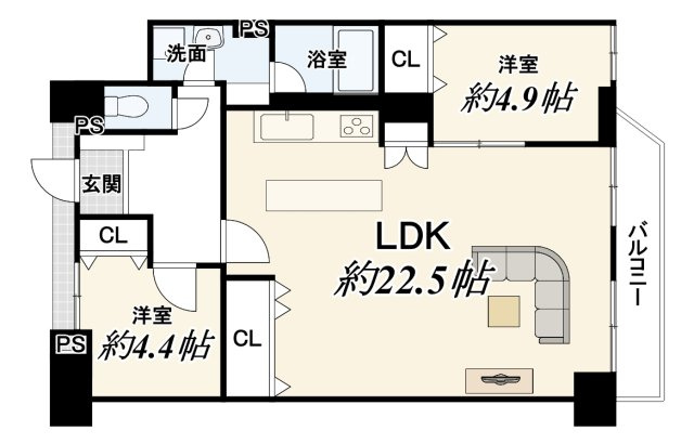 【ReDream】ライオンズマンション淀リバーサイドの間取り