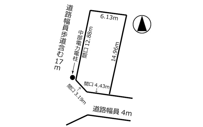 土地　伊吹町1丁目の区画図