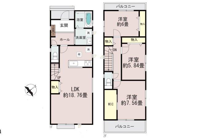 春日井市八事町1丁目29番(全4棟)の間取り