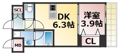 【間取り】 | ヴィーナス今里　仲介手数料無料