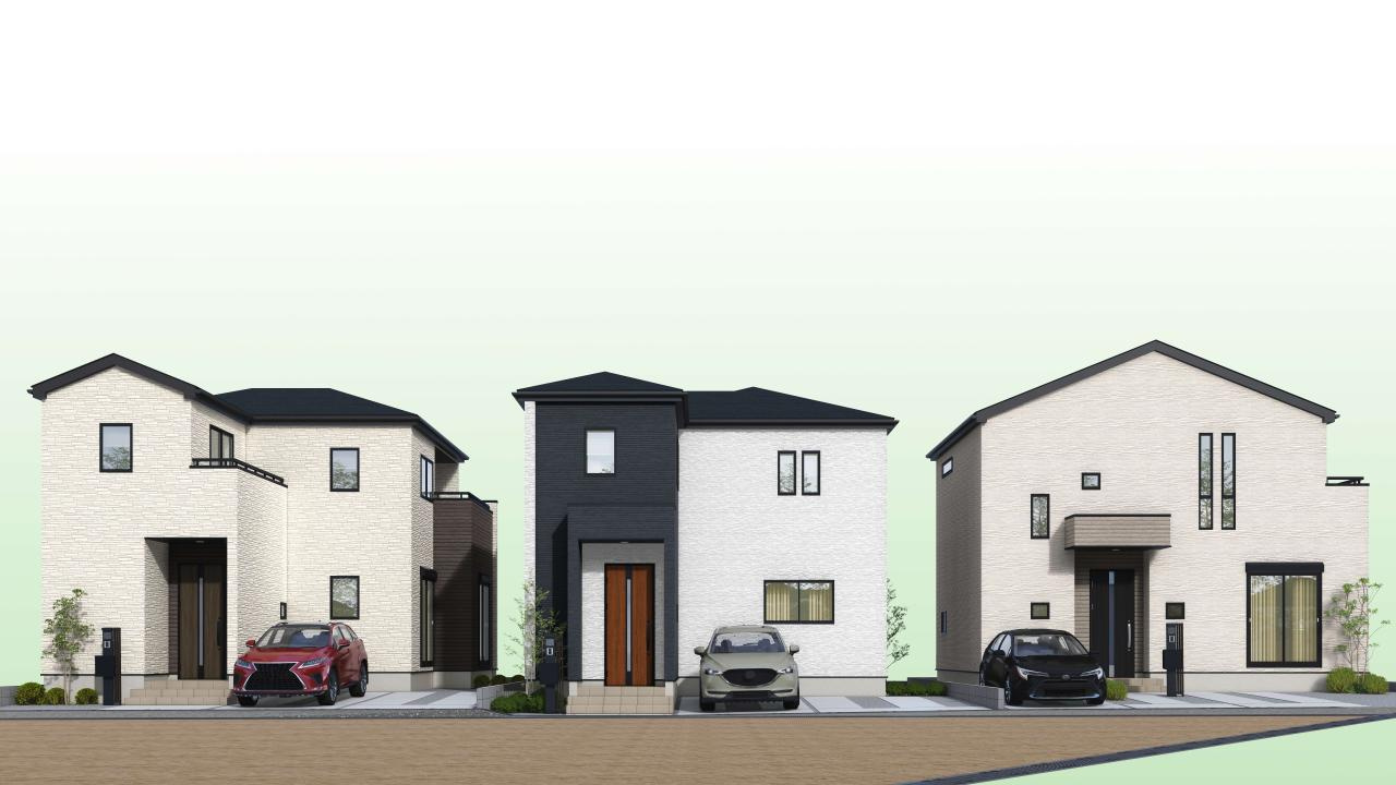 東城山町　新築戸建　3号棟（全3区画）の完成予想図|３号棟