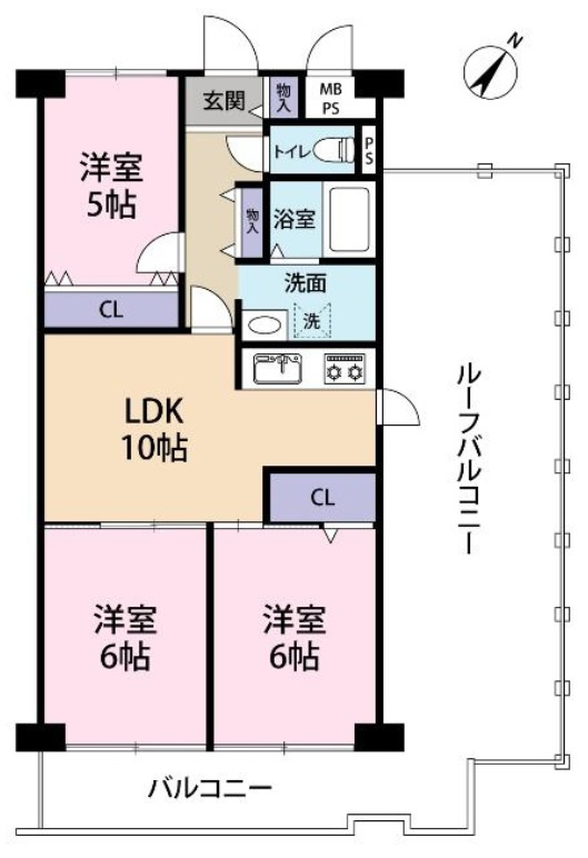 ドルミハイツ垂水A棟の間取り