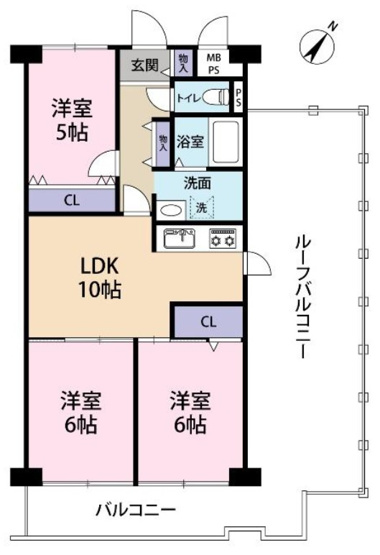 【間取り】 | ドルミハイツ垂水A棟