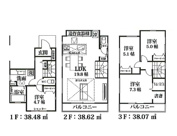 入間郡三芳町藤久保２４期　全２棟　B号棟の画像