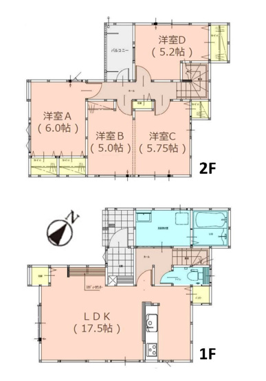 【間取り】 | 福岡市南区曰佐1丁目2期　1号棟（全2棟）【仲介手数料無料・0円】 | 平日、土日祝日もお好きな日時にご見学可能です。お気軽にお問合せ下さい。