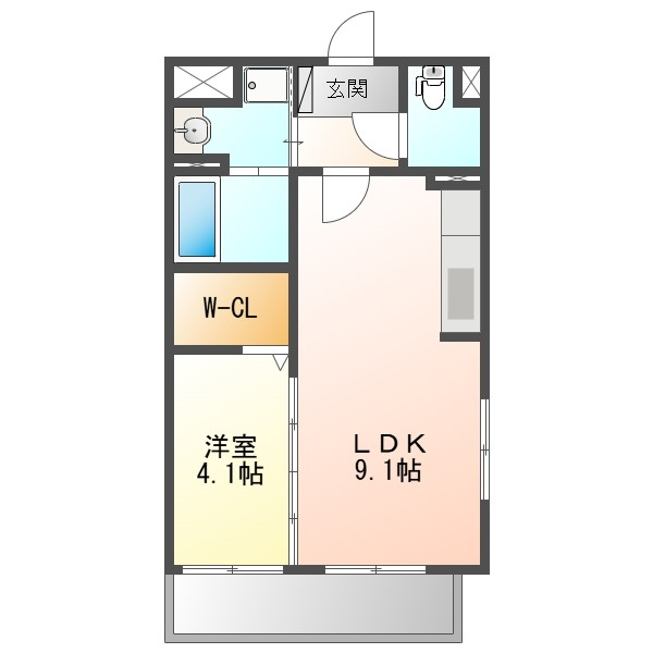 ニーム若久の間取り|※図面と現況が異なる場合は現況を優先します。
