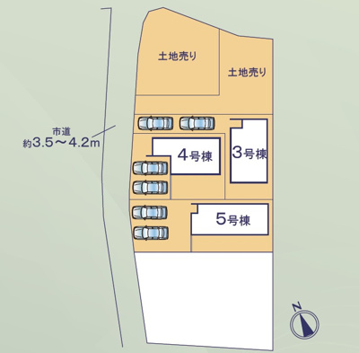 【区画図】 | 豊橋市二川町 新築一戸建て 4号棟 | 4号棟の区画図です