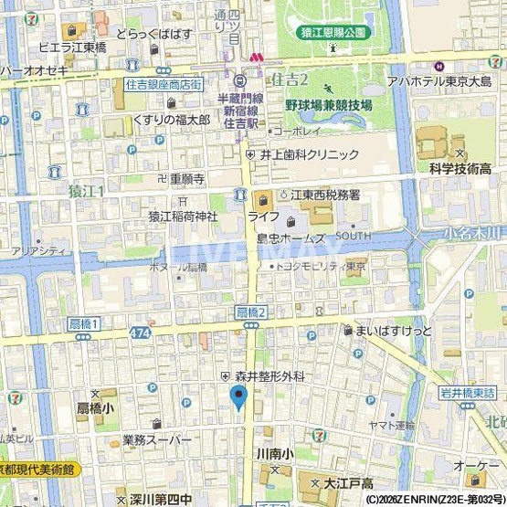 【地図】グランカーサ住吉Ⅱ