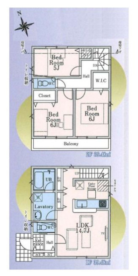 【間取り】 | 西東京市住吉町１丁目　新築戸建て　３号棟 | 3LDK・土地面積100.02ｍ2・建物面積78.96ｍ2