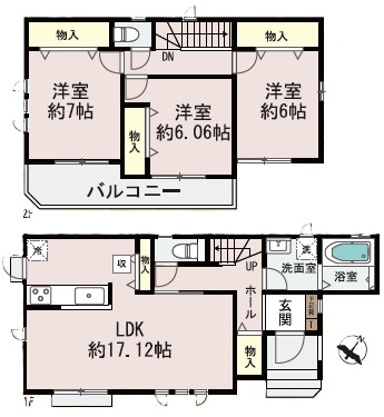 垂水区南多聞台５丁目　新築戸建ての間取り