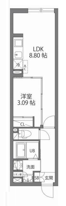ルネコート大鳥居の間取り|1LDK