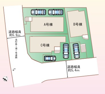 垂水区南多聞台５丁目　新築戸建ての区画図