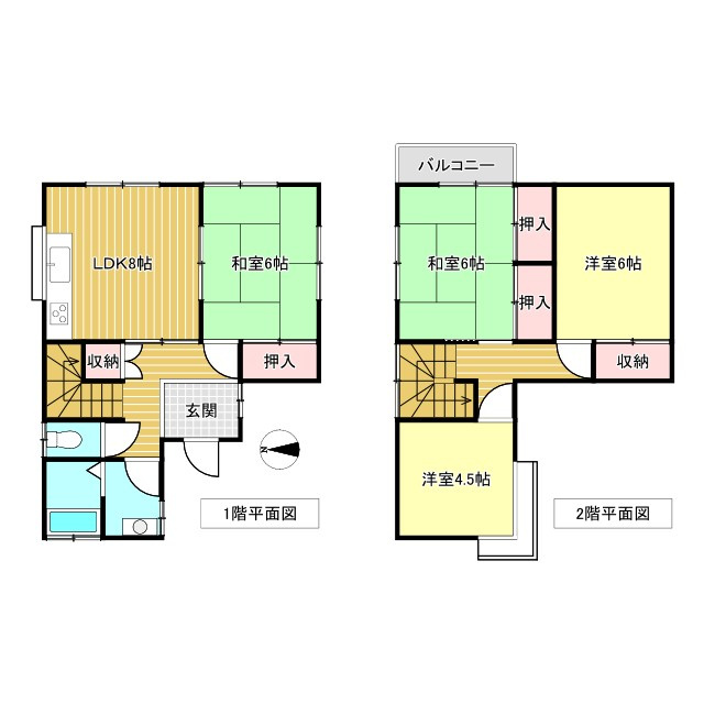 富里市十倉　中古戸建の間取り