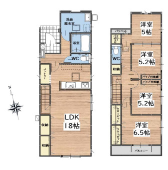 【間取り】 | 福岡市南区寺塚2丁目1期　1号棟（全2棟）【仲介手数料無料・0円】 | 平日、土日祝日もお好きな日時にご見学可能です。お気軽にお問合せ下さい。