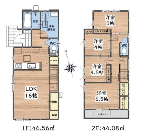 【間取り】 | 福岡市南区寺塚2丁目1期　2号棟（全2棟）【仲介手数料無料・0円】 | 平日、土日祝日もお好きな日時にご見学可能です。お気軽にお問合せ下さい。