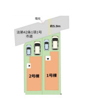 【区画図】 | 福岡市南区寺塚2丁目1期　2号棟（全2棟）【仲介手数料無料・0円】 | 区画図です。2号棟