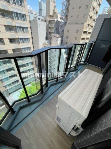 大阪市中央区北新町の賃貸マンションのバルコニー