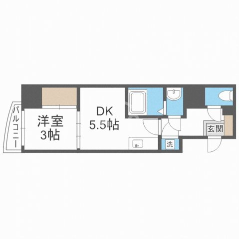 SERENiTE本町refletの間取り|SERENiTE本町reflet（セレニテ本町ルフレ）　間取り