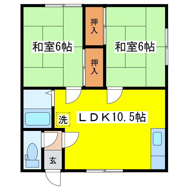 ハイツ５５の間取り
