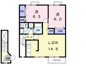 【間取り】 | カーサ・ポポラール | 間取図